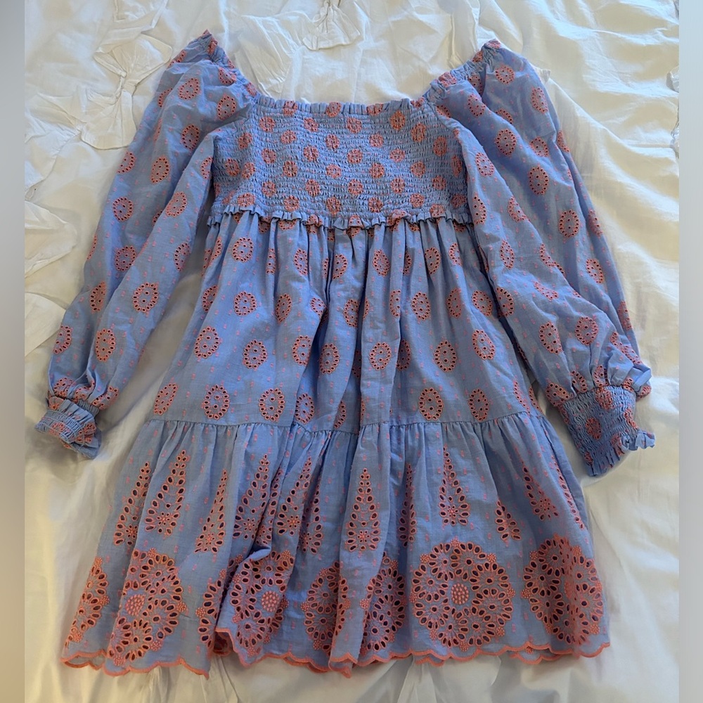 Raina Smoked Eyelet Dress